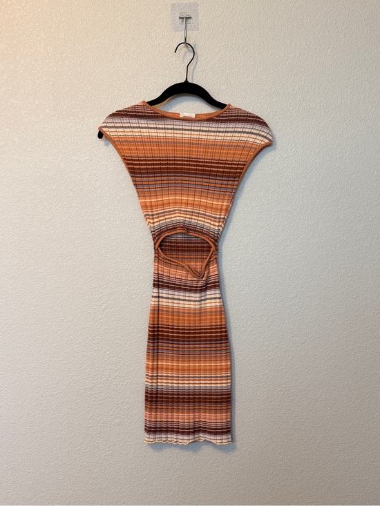 Wilfred Dresses & Skirts - Wilfred Striped Orange and Brown Knit Dress